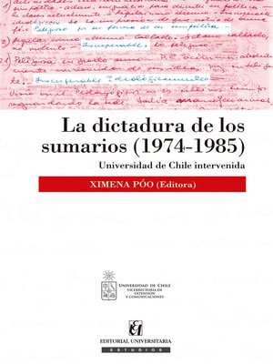 cover image of La dictadura de los sumarios (1974-1985)